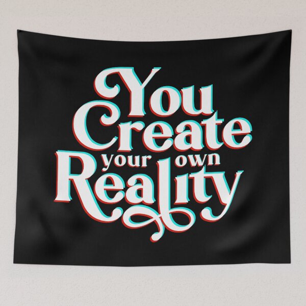 Item preview, You Create Your Own Reality Black White Spiritual Slogan designed and sold by JessicaAmber.