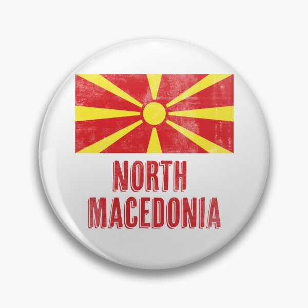 Item preview, Flag of North Macedonia "Grunge" look. designed and sold by KTSubz Faith & Fun Designs.