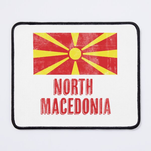 Item preview, Flag of North Macedonia "Grunge" look. designed and sold by KTSubz Faith & Fun Designs.