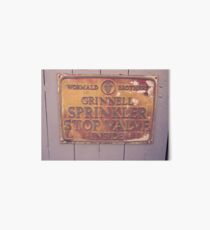 Sprinkler Stop Valve Sign Art Board