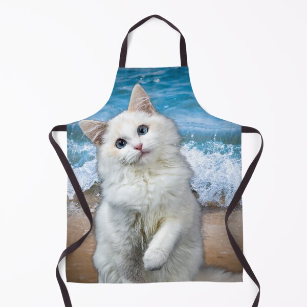 Item preview, Cat Vacay Print - For a cat lover, for a beach lover, funny pet decorating print. designed and sold by Wentoo.