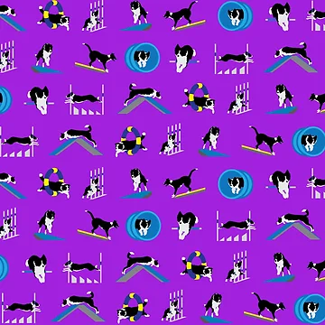 Artwork thumbnail, Border Collie Pattern by Kat-su