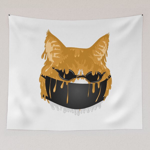 Item preview, Orange mask Cat grime art illustration  designed and sold by AmsaOza.