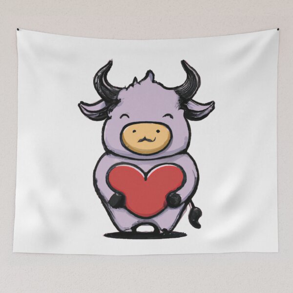 Item preview, Struck By Love, Lovestruck Buffalo, a Cute gift for Valentines Day designed and sold by Color-Me-Blue.