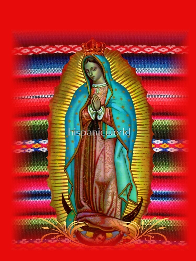 Our Lady of Guadalupe Virgin Mary Zarape Red" A-Line Dress for Sale by  hispanicworld | Redbubble