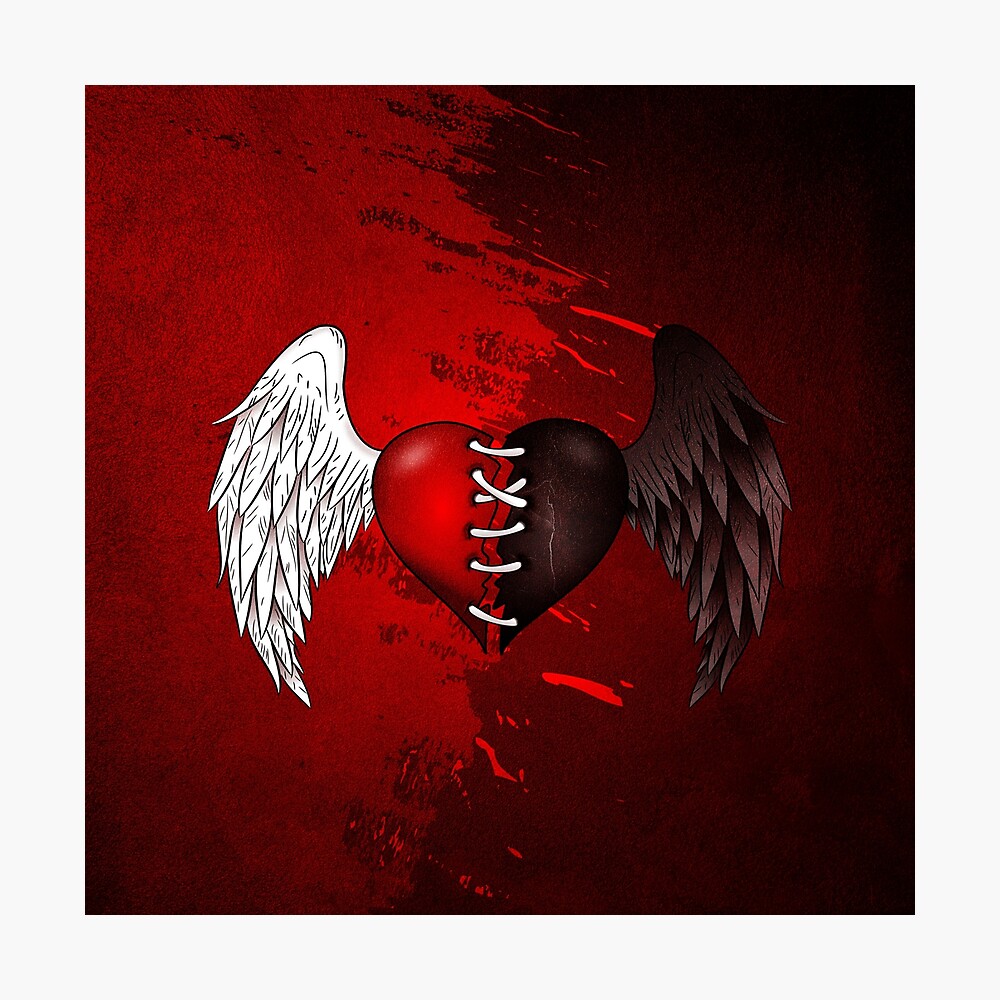 A half-angel, half-demon heart