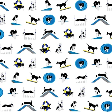 Artwork thumbnail, Border Collie Pattern by Kat-su