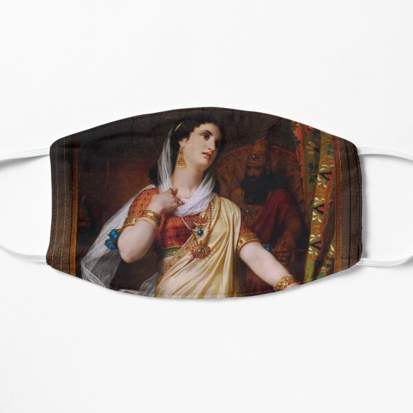 Esther by Hugues Merle Remastered Xzendor7 Classical Art Old Masters Reproductions Flat Mask