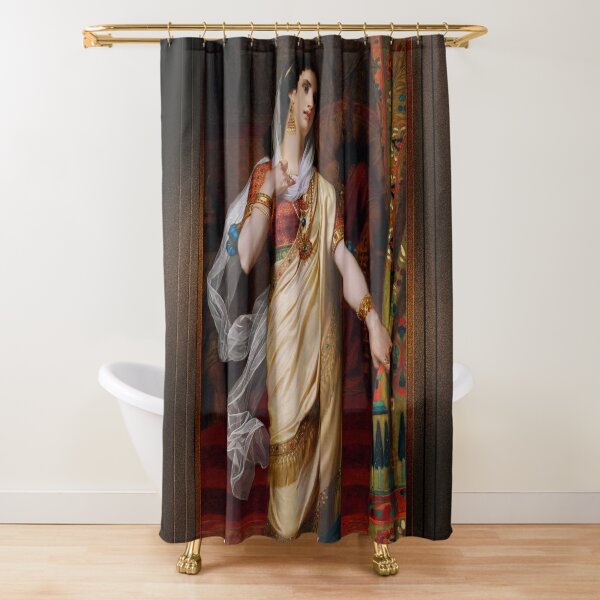 Esther by Hugues Merle Remastered Xzendor7 Classical Art Old Masters Reproductions Shower Curtain
