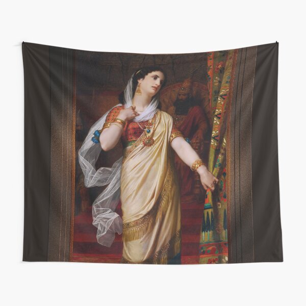 Esther by Hugues Merle Remastered Xzendor7 Classical Art Old Masters Reproductions Tapestry