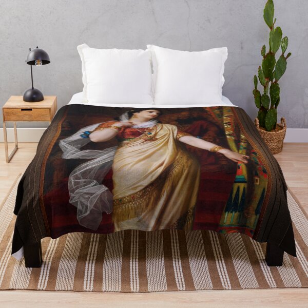 Esther by Hugues Merle Remastered Xzendor7 Classical Art Old Masters Reproductions Throw Blanket