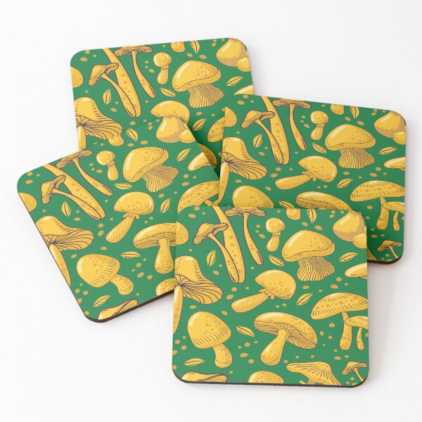 Item preview, Vegan People Life Golden Mushrooms Pattern designed and sold by PatternBestFan.