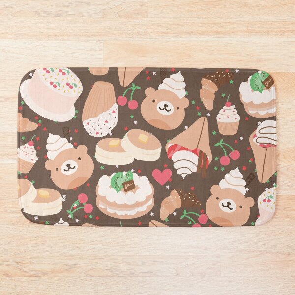 Item preview, French Doodled Cute and Playful Cafe and Ice Cream Shop (brown-red) designed and sold by Dorina Larsdotter.