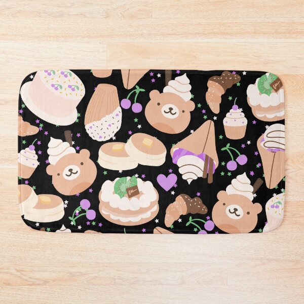 Item preview, French Doodled Cute and Playful Cafe and Ice Cream Shop (black-purple) designed and sold by Dorina Larsdotter.