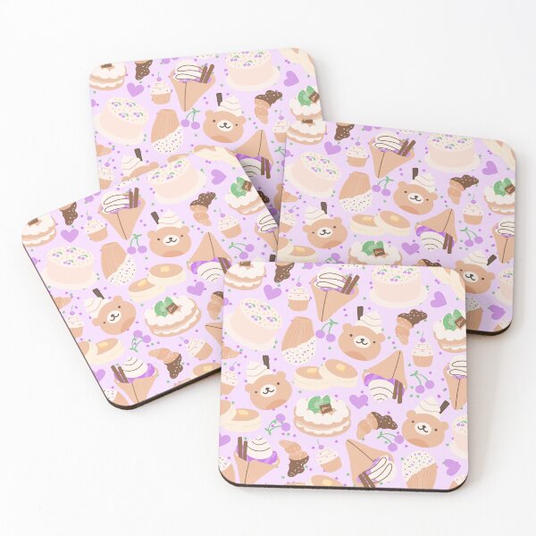 Item preview, French Doodled Cute and Playful Cafe and Ice Cream Shop (purple) designed and sold by Dorina Larsdotter.