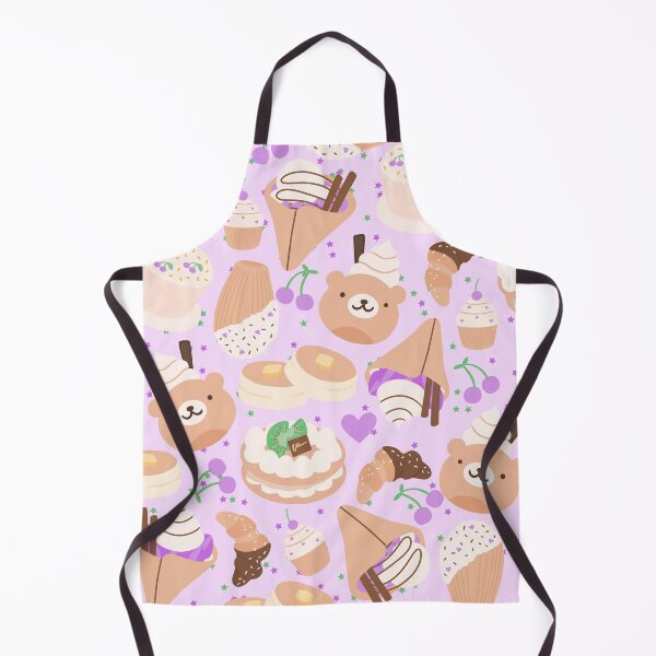 Item preview, French Doodled Cute and Playful Cafe and Ice Cream Shop (purple) designed and sold by Dorina Larsdotter.