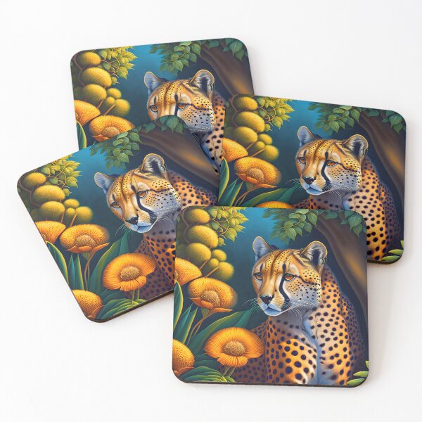 Item preview, Cheetah Flowers  designed and sold by @adorcharm Modern & Classic AI Art.