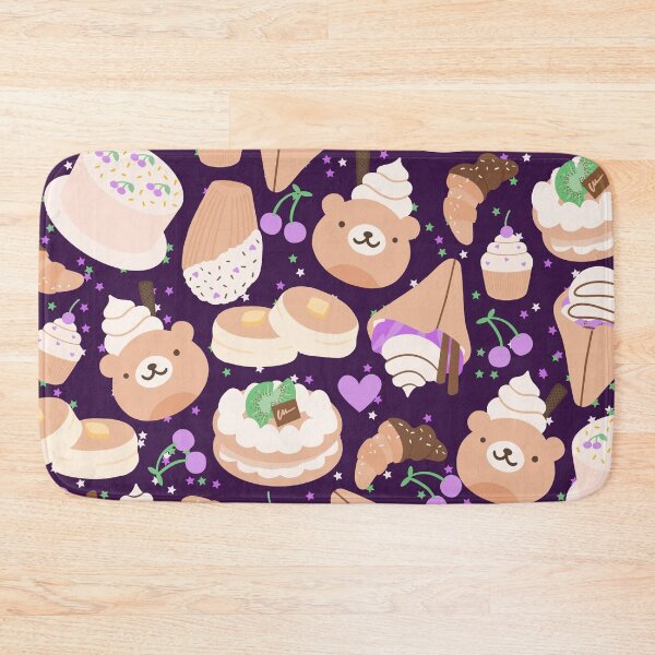 Item preview, French Doodled Cute and Playful Cafe and Ice Cream Shop (dark purple) designed and sold by Dorina Larsdotter.