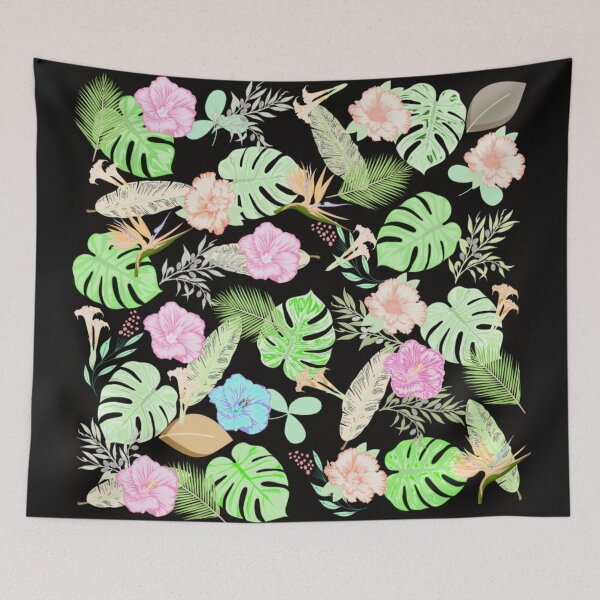 Item preview, Tropical color with Hawaiian leaves and flowers designed and sold by Bela Ambrus.