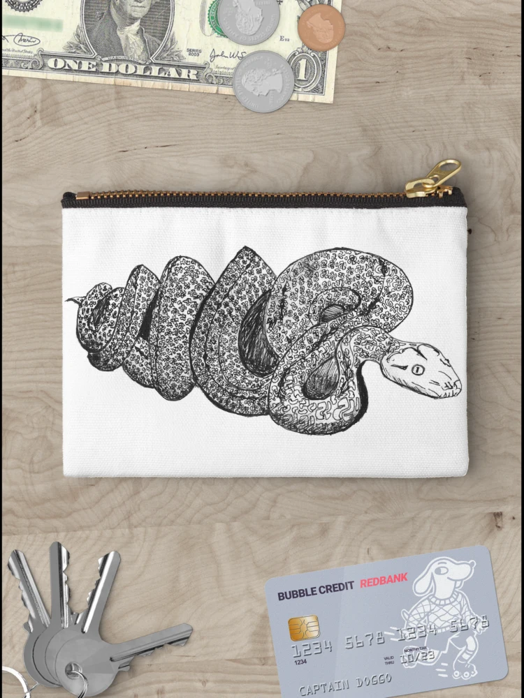 Thumbnail 3 of 4, Zipper Pouch, Recursive Reticulated Python designed and sold by whatnick.