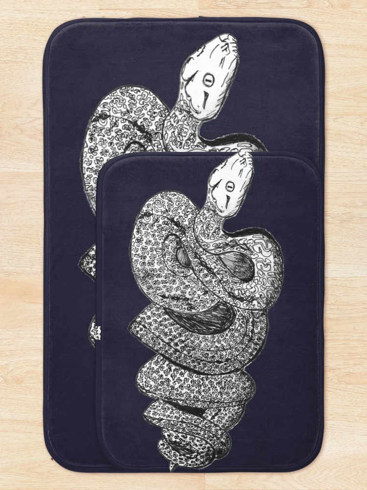 Thumbnail 5 of 6, Bath Mat, Recursive Reticulated Python designed and sold by whatnick.