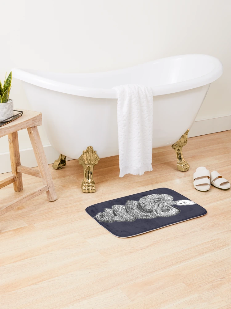 Thumbnail 2 of 6, Bath Mat, Recursive Reticulated Python designed and sold by whatnick.