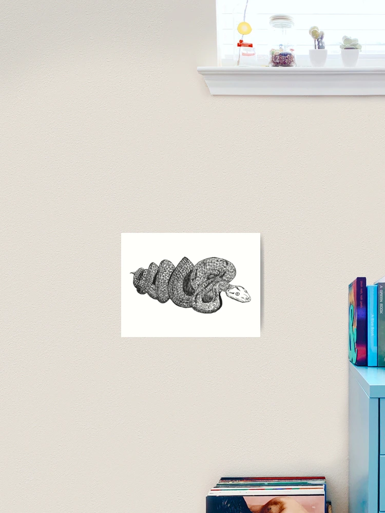 Thumbnail 2 of 3, Art Print, Recursive Reticulated Python designed and sold by whatnick.
