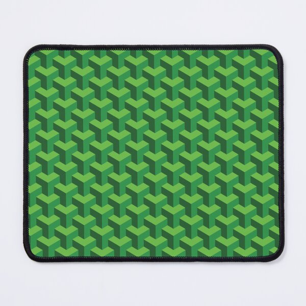 Item preview, Abstract Illusional Isometric 3D Green Pattern designed and sold by phee-phee.