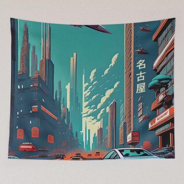 Item preview, Futuristic Cityscape No1 designed and sold by angelisart.