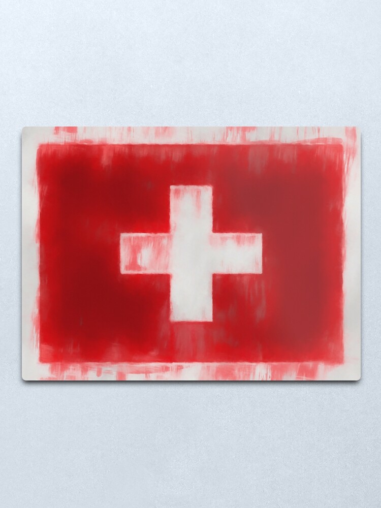Alternate view of Swiss Flag No. 66, Series 1 Metal Print