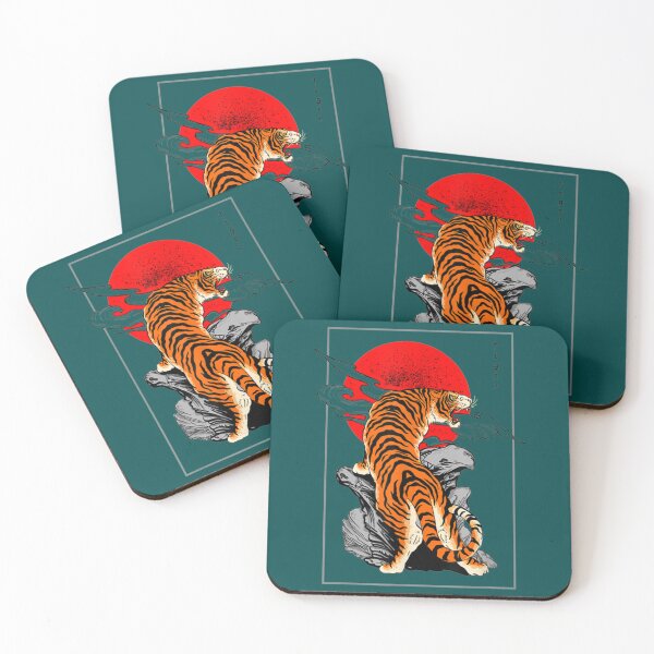 Item preview, Red Rising Sun Flag Japan Style Tokyo Asia Japanese Tiger   designed and sold by RavenPostCoz.