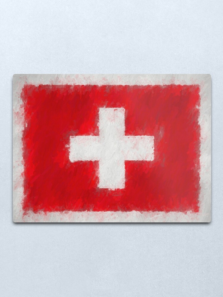 Alternate view of Swiss Flag No. 66, Series 4 Metal Print