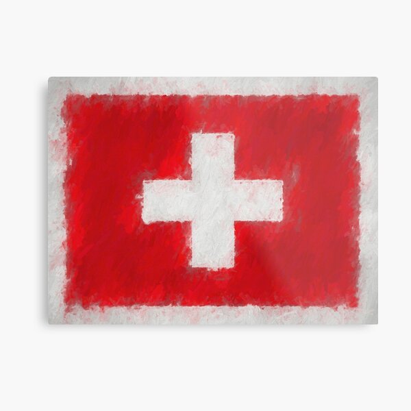 Swiss Flag No. 66, Series 4 Metal Print