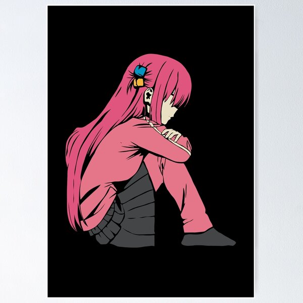 Bocchi the Rock Anime Characters Red Haired Girl Ikuyo Kita Pfp in  Minimalist Vector Art (Transparent) - Bocchi The Rock - Posters and Art  Prints