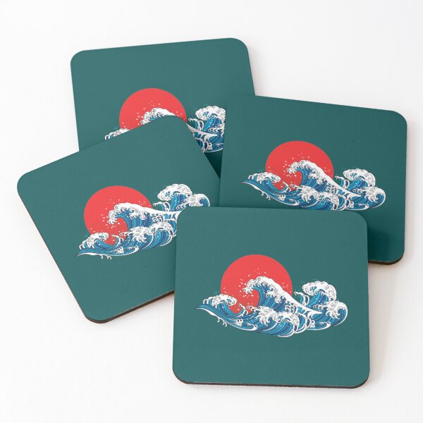 Item preview, Red Sun - Sunset - Sunrise - High Waves  1 designed and sold by RavenPostCoz.