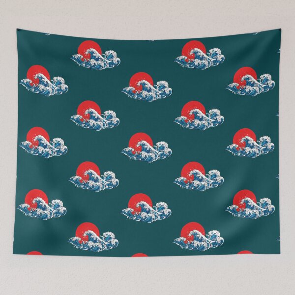 Item preview, Red Sun - Sunset - Sunrise - High Waves  1 designed and sold by RavenPostCoz.