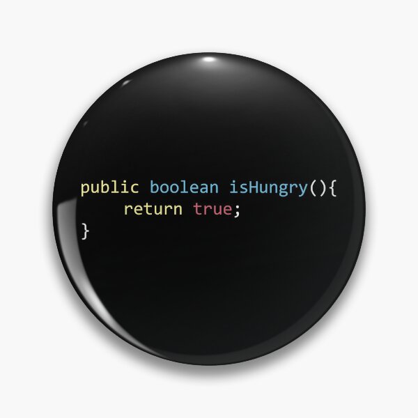 Item preview, Java Code Pun isHungry() method designed and sold by Alicia-Lee.