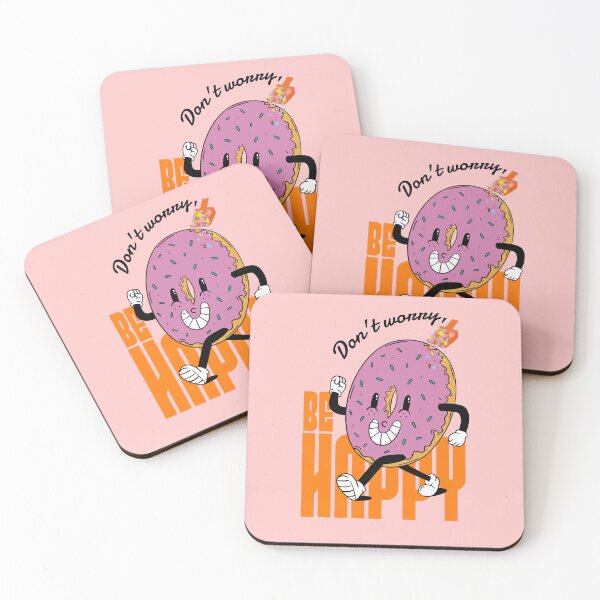 Item preview, Don't Worry Be Happy. Funny Donuts designed and sold by EmmaBazz.