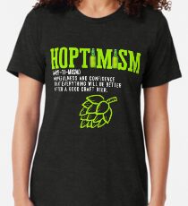 Best Selling Hoptimist with A Hoptimism Craft Beer Tri-blend T-Shirt