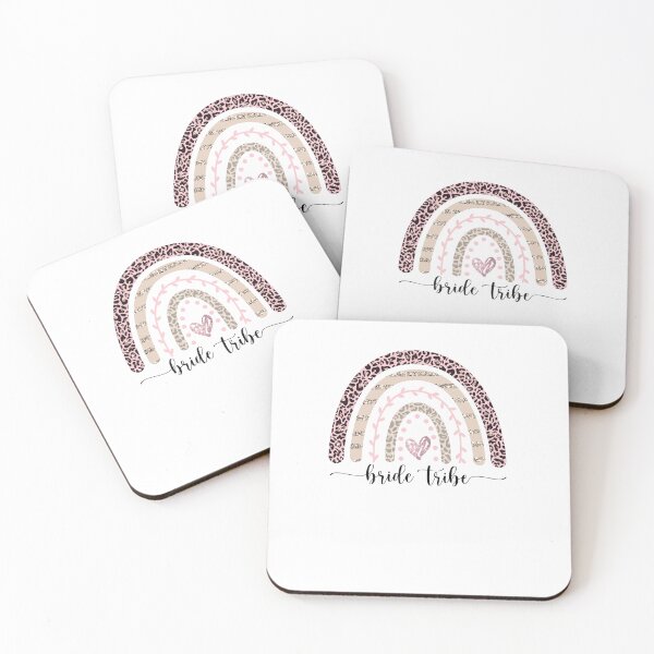 Item preview, Boho Rainbow Pink Leopard Team Bride designed and sold by EbnerPrints.