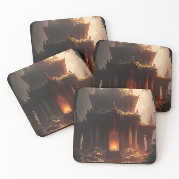 Item preview, Mysterious mystical ethereal jungle architecture designed and sold by RK - Shop.