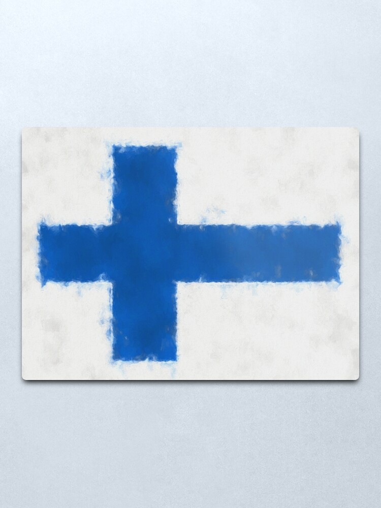 Alternate view of Finnish Flag No. 66, Series 5 Metal Print