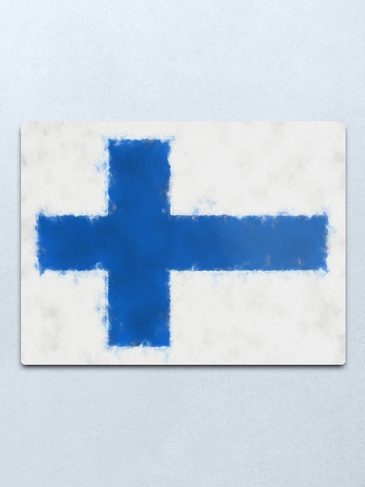 Alternate view of Finnish Flag No. 66, Series 5 Metal Print