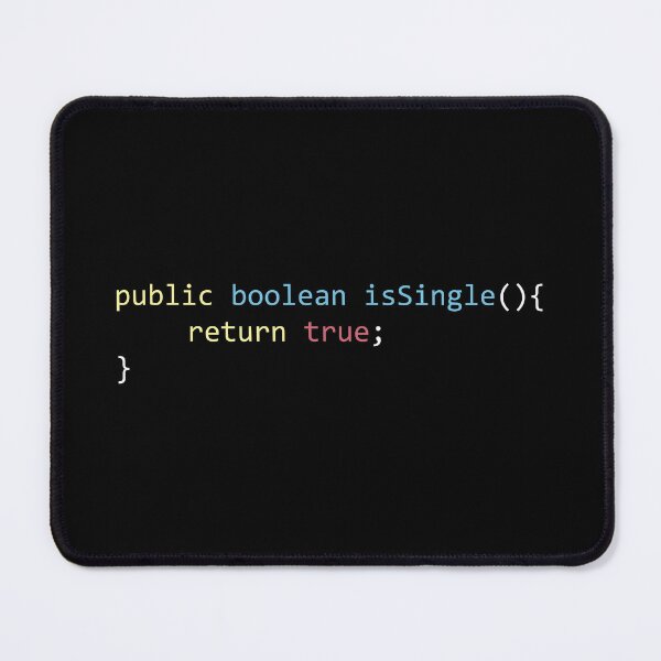 Item preview, Java Code Pun isSingle() method designed and sold by Alicia-Lee.