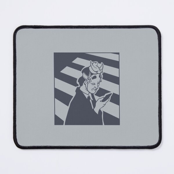 Item preview, Japanese Noh mask in modern urban environment in dark ink designed and sold by martodesign.
