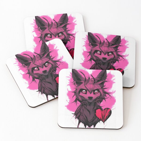 Item preview, Romantic Animals - Fox Lover - Pink & Heart designed and sold by VMPrinting.