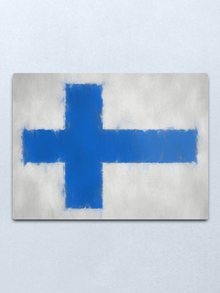 Alternate view of Finnish Flag No. 66, Series 3 Metal Print