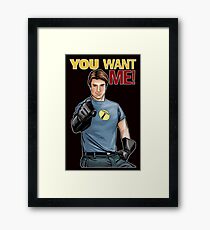 Captain Hammer - You Want Me Framed Print