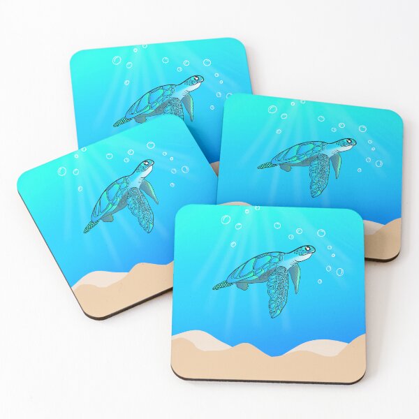 Item preview, Sea turtle in blue ocean designed and sold by Mermaidssparkle.