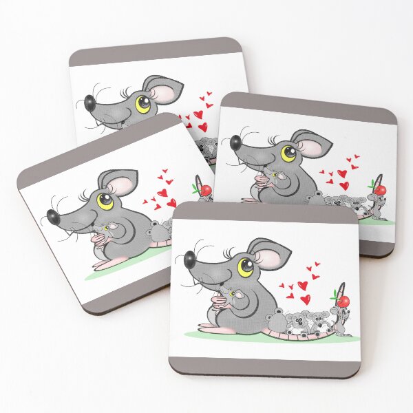 Item preview, Mother's love - cute rats  designed and sold by Shirley cute art .